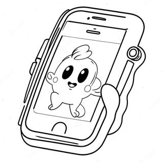 Halaman Mewarnai iPhone Kartun yang Lucu | Halaman mewarnai iPhone