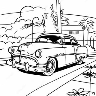 Retro 1950-an Halaman Mewarnai