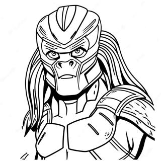 Halaman Mewarnai Predator | Halaman mewarnai Predator